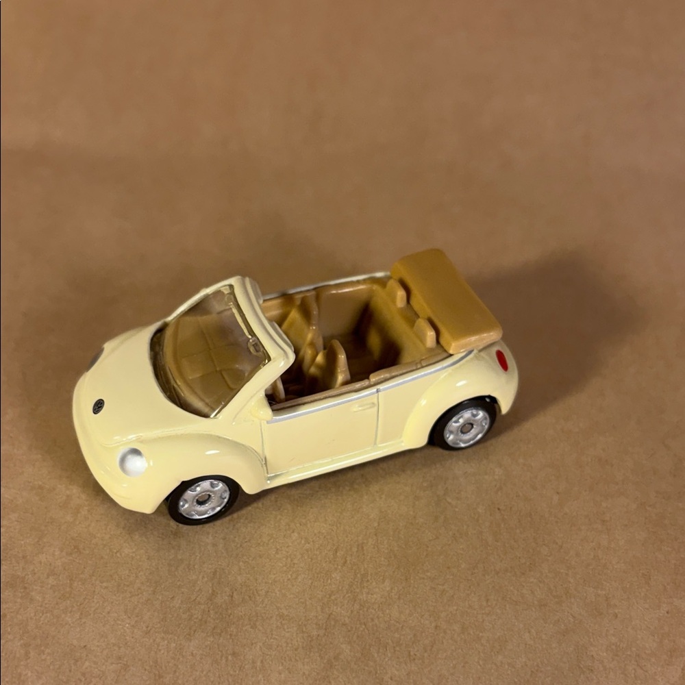 Cream Convertible Toy Car with Tan Interior - Picture 3 of 6